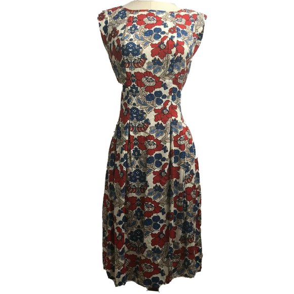 Sunny Girl New | Size 8 | Cap Sleeve Floral Fit & Flare Dress - Picture 2 of 8